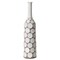 Decorative Contemporary Floor Vase White Carved Divot Bubble Design with Tall Neck